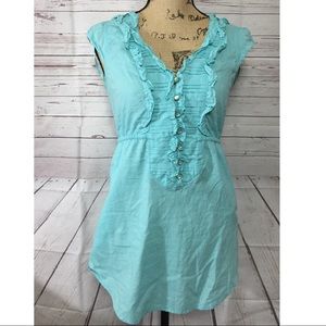 Anthropologie Edme & Esyllte Aqua Top Cotton 0